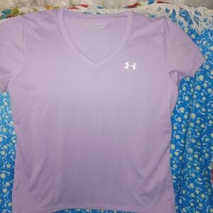 Under Armour Women's Lavender V-Neck Tee